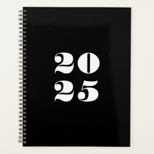 Moderne, zwarte, witte, stijlvolle typografie planner