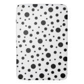 Moderne Zwarte Witte Stippen Badmat (Voorkant Verticaal)