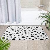 Moderne Zwarte Witte Stippen Badmat