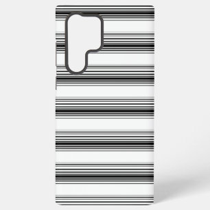 Moderne zwarte witte strepen samsung galaxy hoesje