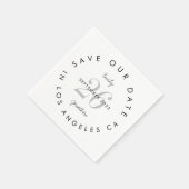 Moderne zwarte witte typografie bespaart de datum servet (Hoek)