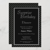 Moderne zwarte & witte verrassingen 40e geboorteda kaart (Voorkant / Achterkant)