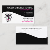 Moderne Zwirl Feminine Chiropractische Visitekaart Visitekaartje (Voorkant / Achterkant)