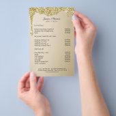Moderner Glamor Gold Glitzer sinkt Flyer (Hand)
