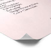 Moderner Glamor Rosa Glitzer sinkt Poster (Hoek)