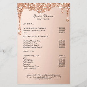 Moderner Glamor Rosegold Glitzer sinkt Flyer