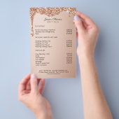 Moderner Glamor Rosegold Glitzer sinkt Flyer (Hand)