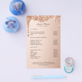 Moderner Glamor Rosegold Glitzer sinkt Flyer (Enkel)