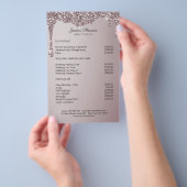 Moderner Glamour Roos Gold Glitzer sinkt Flyer (Hand)