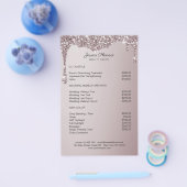 Moderner Glamour Roos Gold Glitzer sinkt Flyer (Enkel)