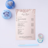 Moderner Glamour Rosa Glitzer sinkt Flyer (Enkel)