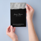 Moderner Glamour Zilveren Patroon Glitter Flyer (Hand)