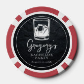 Moderner stijl vrijgezellenfeest poker chips (Achterkant)