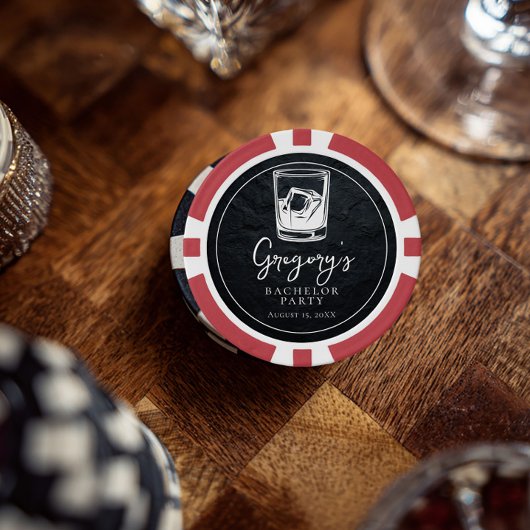 Moderner stijl vrijgezellenfeest poker chips