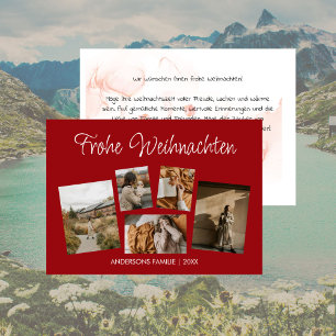 Modernes Frohe Weihnachten Fotocollage Feiertagspo Feestdagenkaart