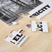 Modernisering begint met elektriciteitskabels legpuzzel (Zijkant)