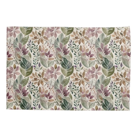 Modernist Leaf en Twig Garlands Kussensloop (Achterkant)