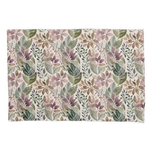 Modernist Leaf en Twig Garlands Kussensloop (Voorkant)