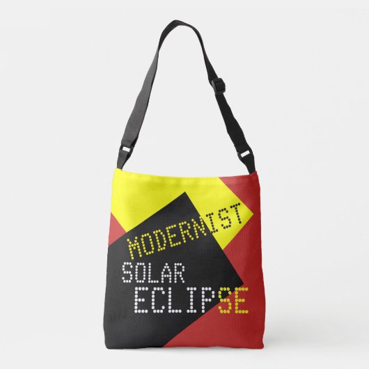 Modernist Solar Eclipse Funny aanpasbaar Crossbody Tas (Achterkant)