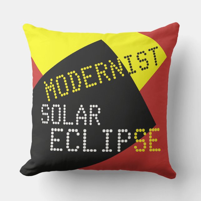 Modernist Solar Eclipse Lazy Funny aanpasbaar Buitenkussen (Voorkant)