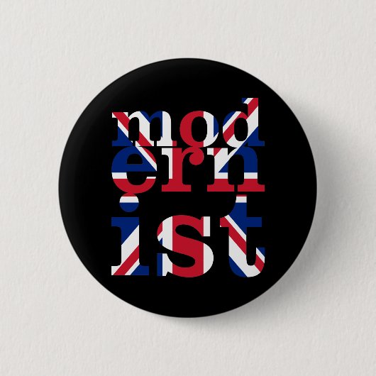 Modernist Union Jack Ronde Button 5,7 Cm (Voorkant)