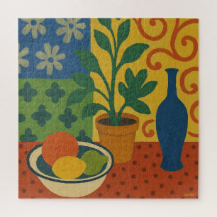 Modernistisch stilleven met fruitschilderkunst legpuzzel