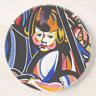 Modernistische kinderwieger kunst coaster van Saye Zandsteen Onderzetter