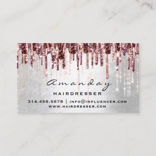 ModernProfessional Hairdresser Scissors Roos Drive Visitekaartje (Achterkant)