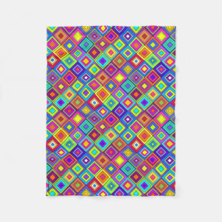 ModernRetro Squares Fleece Blanket Deken