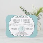 ModernTypographie Invitations de mariage (Debout devant)