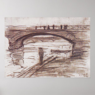 Modersohn-Becker - Bruggen in Parijs 1905 Poster