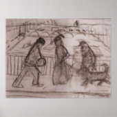 Modersohn-Becker - Cijfers met zijn hond op de bru Poster (Voorkant)