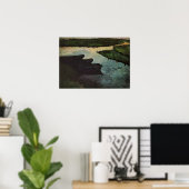 Modersohn-Becker - Marsh Channel met turfbarrières Poster (Thuiskantoor)