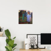 Modersohn-Becker - meisjes in de tuin met glas Poster (Thuiskantoor)