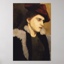 Modersohn-Becker - portret van een jonge vrouw Poster