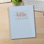 Modert Mocha Mousse Monogram Bleu Poussiéreux
