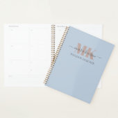 Modert Mocha Mousse Monogram Dusty Blue (Devant avec enveloppe)