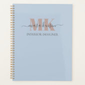 Modert Mocha Mousse Monogram Dusty Blue (Devant)