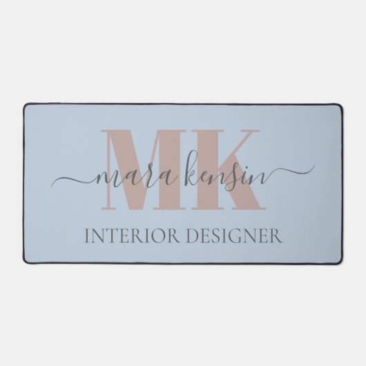 Modert Mocha Mousse Monogram Dusty Blue (Recto)