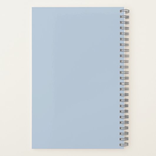 Modert Mocha Mousse Monogram Dusty Blue Notitieboek (Achterkant)