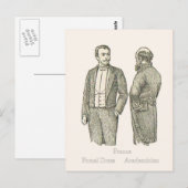 Modes, Formele jurk, 19e eeuw Briefkaart (Voorkant / Achterkant)