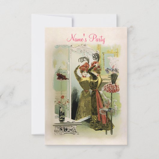 Modes van Parijs ~ Uitnodigingen / RSVP #18 (Voorkant)