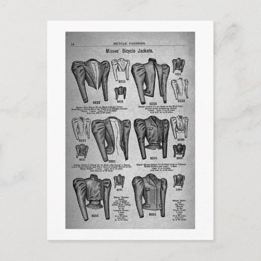 Modes voor fietsen1897 -  briefkaart (Voorkant)