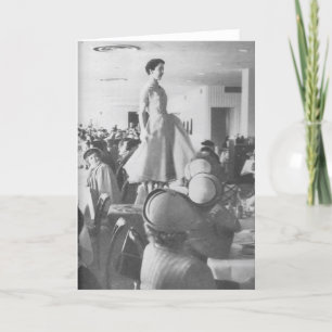 Modeshow bij de Zaal van de Thee Feestdagen Kaart