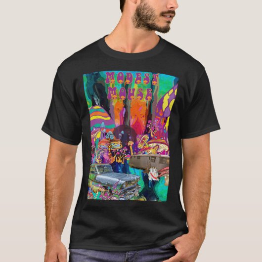 Modest Mouse Psychedelic Design Classic T-Shirt (Voorkant)