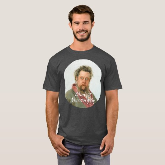 Modest Mussorgsky Composer Portret T-shirt (Voorkant volledig)