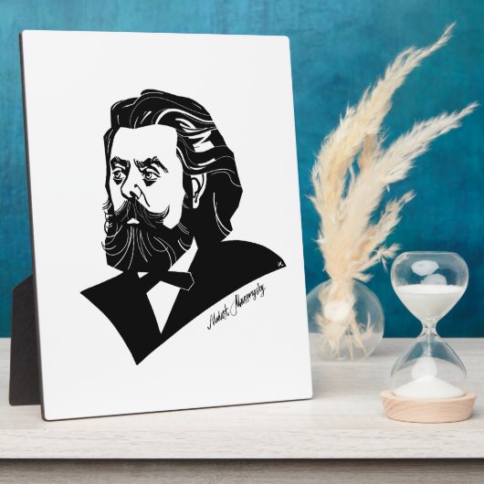 Modest Mussorgsky Fotoplaat (Zijkant)