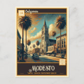 Modesto, Californie | Carte postale Vintage (Devant)
