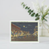  Modesto, Californië straatbeeld 's nachts Briefkaart (Staand voorkant)