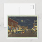  Modesto, Californië straatbeeld 's nachts Briefkaart (Voorkant / Achterkant)